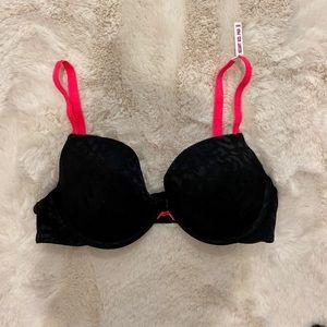 Black and Pink Bra - Gel Cup - New Without Tags